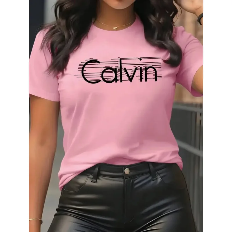 Streetwear Brand Fashion - كالفين المرأة تي شيرت الترفيه موضة