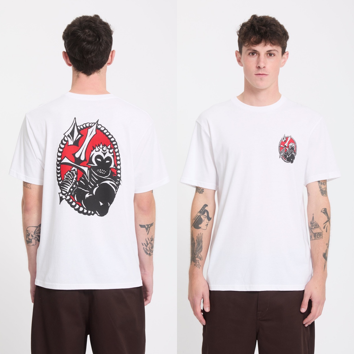 Streetwear Brand Stoned & Co - تي شيرت فولكوم بطبعة جرافيك من