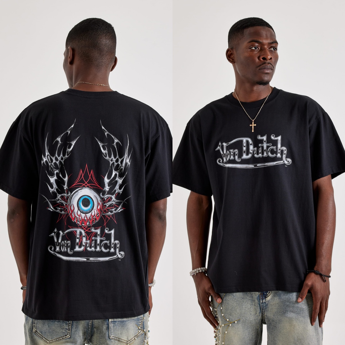 تي شيرت قطني بطبعة جرافيك من م - مراجعة Streetwear Brand With Eye وسعره