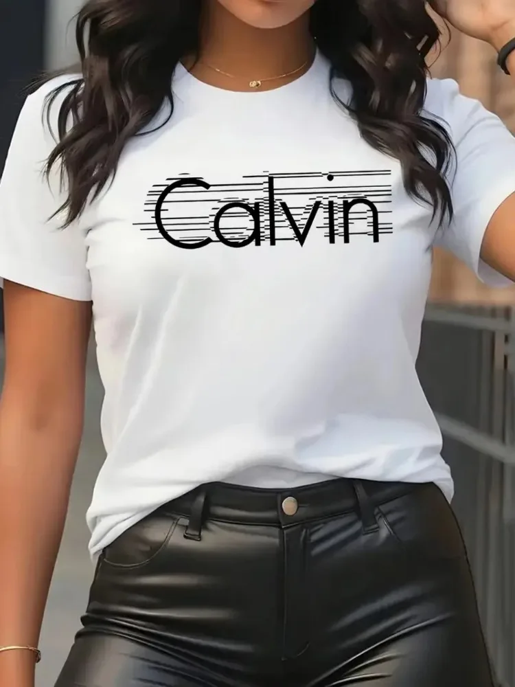 كالفين المرأة تي شيرت الترفيه  - مراجعة Streetwear Brand Fashion وسعره